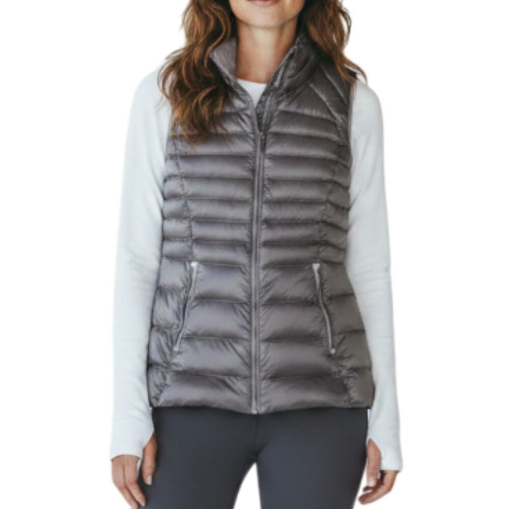 LULULEMON Brave the Cold Vest Sz 10 Gray Goose Down Everyday Cozy Lightweight